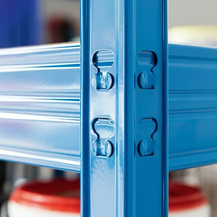 Regalux Metall-Schwerlastregal Mega L X B X H: 70 X 240 X 200 Cm, Traglast: 450 Kg/Boden, Anzahl Böden: 5 Stk., Stecken, Blau 5 Regalux Metall-Schwerlastregal Mega L X B X H: 70 X 240 X 200 Cm, Traglast: 450 Kg/Boden, Anzahl Böden: 5 Stk., Stecken, Blau – Bild 3