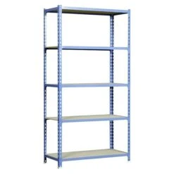 Simonrack Maderclick Metallregal Plus L X B X H: 40 X 100 X 200 Cm, Traglast: 150 Kg/Boden, Anzahl Böden: 5, Stecken, Blau