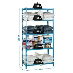 Simonrack Maderclick Metallregal Plus L X B X H: 40 X 100 X 200 Cm, Traglast: 150 Kg/Boden, Anzahl Böden: 5, Stecken, Blau 7 Simonrack Maderclick Metallregal Plus L X B X H: 40 X 100 X 200 Cm, Traglast: 150 Kg/Boden, Anzahl Böden: 5, Stecken, Blau -Heimwerkzeuge erkäufe 2024 12 5163