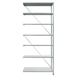 Scholz Metall-Lagerregal Anbauelement Länge: 1.000 Mm, Breite: 1.010 Mm, Höhe: 3.000 Mm, Traglast: 340 Kg/Boden, Anzahl Böden: 7 Stk.