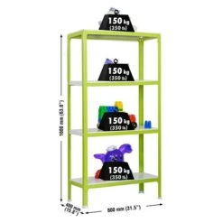 Simonrack Homeclick Metallregal Mini L X B X H: 40 X 80 X 160 Cm, Traglast: 150 Kg/Boden, Anzahl Böden: 4 Stk., Grün -Heimwerkzeuge erkäufe 2024 12 5170