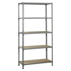 Simonrack Maderclick Metallregal Plus L X B X H: 50 X 100 X 200 Cm, Traglast: 150 Kg/Boden, Anzahl Böden: 5, Stecken, Grau