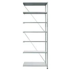 Scholz Metall-Lagerregal Anbauelement Länge: 1.000 Mm, Breite: 810 Mm, Höhe: 3.000 Mm, Traglast: 360 Kg/Boden, Anzahl Böden: 7 Stk.