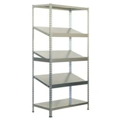 Simonrack Simonclick Metallregal Simonexpo L X B X H: 50 X 100 X 200 Cm, Traglast: 200 Kg/Boden, Anzahl Böden: 5 Stk., Montageart: Stecken, Silber