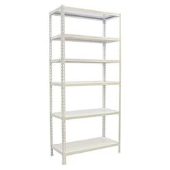 Simonrack Simonclick Metallregal Mini L X B X H: 50 X 80 X 250 Cm, Traglast: 180 Kg/Boden, Anzahl Böden: 6 Stk., Stecken, Weiß