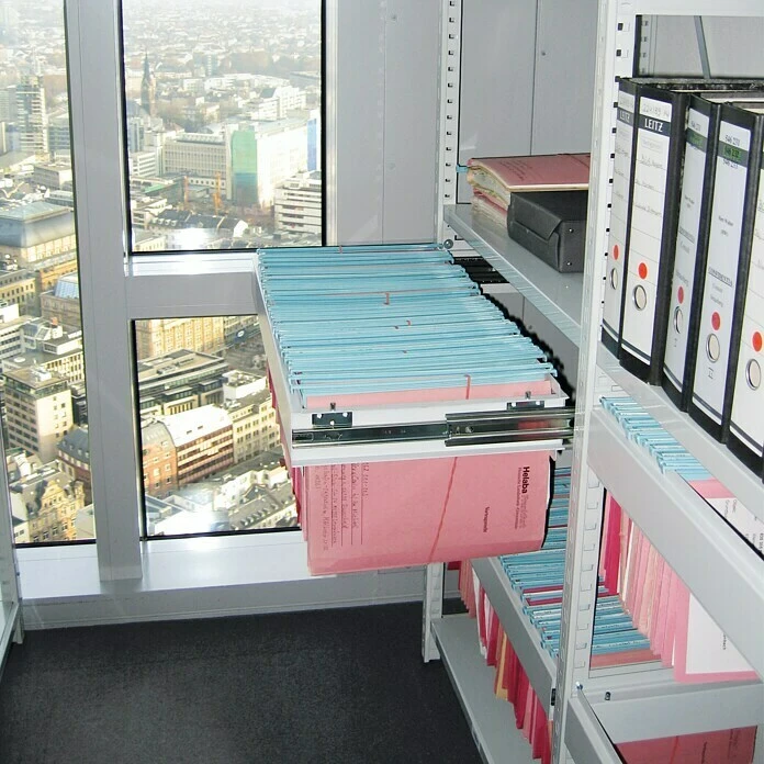 Scholz System Metall-Registraturregal Anbauelement 430 X 810 X 1.920 Mm, Traglast: 100 Kg/Rahmen, Stecken 6 Scholz System Metall-Registraturregal Anbauelement 430 X 810 X 1.920 Mm, Traglast: 100 Kg/Rahmen, Stecken – Bild 4