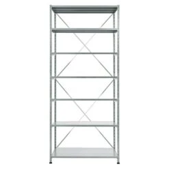 Scholz Metall-Lagerregal SE Länge: 400 Mm, Breite: 1.050 Mm, Höhe: 2.640 Mm, Traglast: 140 Kg/Boden, Anzahl Böden: 7 Stk.