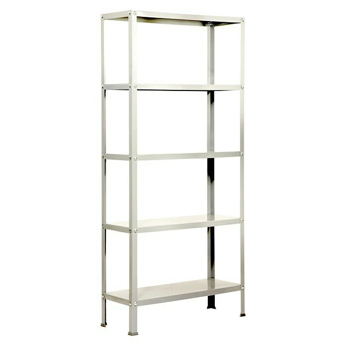 Simonrack Homeclassic Metallregal L X B X H: 30 X 80 X 180 Cm, Traglast: 100 Kg/Boden, Anzahl Böden: 5 Stk., Schrauben, Weiß 3 Simonrack Homeclassic Metallregal L X B X H: 30 X 80 X 180 Cm, Traglast: 100 Kg/Boden, Anzahl Böden: 5 Stk., Schrauben, Weiß