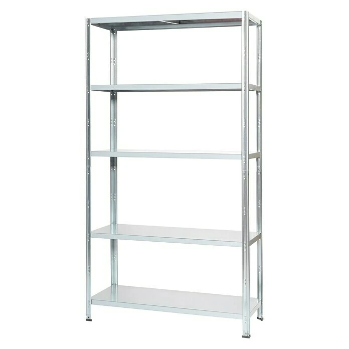 Regalux Metallregal INOX L X B X H: 40 X 100 X 187 Cm, Edelstahl, Traglast: 80 Kg/Boden, Stecken 3 Regalux Metallregal INOX L X B X H: 40 X 100 X 187 Cm, Edelstahl, Traglast: 80 Kg/Boden, Stecken