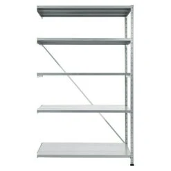 Scholz Metall-Lagerregal Anbauelement Länge: 800 Mm, Breite: 1.010 Mm, Höhe: 1.920 Mm, Traglast: 270 Kg/Boden, Anzahl Böden: 5 Stk.