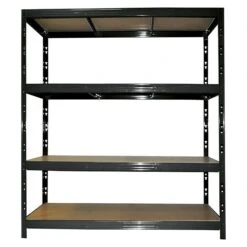 Metall-Schwerlastregal XXL L X B X H: 60 X 160 X 185 Cm, Traglast: 350 Kg/Boden, Anzahl Böden: 4 Stk., Stecken, Schwarz