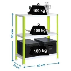 Simonrack Homeclassic Metallregal L X B X H: 30 X 80 X 90 Cm, Traglast: 100 Kg/Boden, Anzahl Böden: 3 Stk., Schrauben, Grün -Heimwerkzeuge erkäufe 2024 12 5399