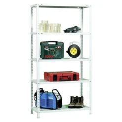 Simonrack Comfort Metallregal L X B X H: 30 X 80 X 180 Cm, Traglast: 100 Kg/Boden, Anzahl Böden: 5, Schrauben, Weiß -Heimwerkzeuge erkäufe 2024 12 5430