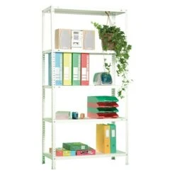 Simonrack Comfort Metallregal L X B X H: 50 X 90 X 180 Cm, Traglast: 100 Kg/Boden, Anzahl Böden: 5, Schrauben, Weiß -Heimwerkzeuge erkäufe 2024 12 5435