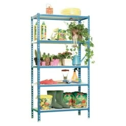 Simonrack Simonclick Metallregal Plus L X B X H: 50 X 100 X 200 Cm, Traglast: 180 Kg/Boden, Anzahl Böden: 5 Stk., Stecken, Blau/Weiß -Heimwerkzeuge erkäufe 2024 12 5451