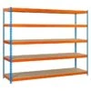 Simonrack Simonforte Metall-Schwerlastregal L X B X H: 45 X 120 X 300 Cm, Traglast: 600 Kg/Boden, Anzahl Böden: 5, Blau/Orange -Heimwerkzeuge erkäufe 2024 12 5481