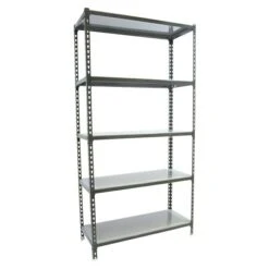 Simonrack Simonclick Metallregal Super Plus L X B X H: 30 X 110 X 200 Cm, Traglast: 180 Kg/Boden, Anzahl Böden: 5 Stk., Stecken, Anthrazit/Silber