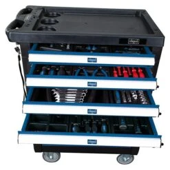 Scheppach Werkstattwagen TW 1000 L X B X H: 77 X 46 X 97 Cm, Stahl, Blau, 263 -tlg. -Heimwerkzeuge erkäufe 2024 12 5509